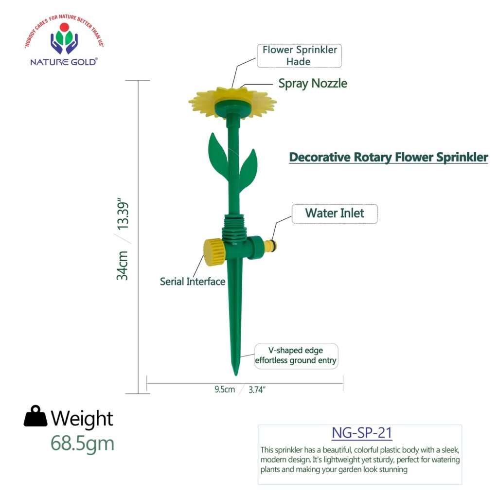 Decorative rotary flower sprinkler