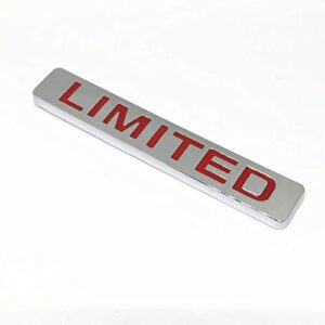 Universal 3D Limited Logo Stickers for Car | Metal Sticker, Black and Silver Color, Universal for Bike & CAR