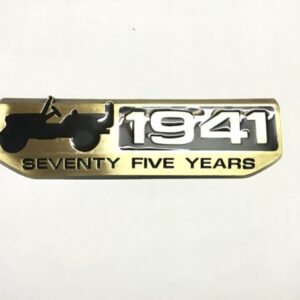 3D LAXURY 1941 75TH ANNIVERSARY WILLYS OVERLAND JEEP LOGO OFFROAD THAR LOGO (BRONZE)
