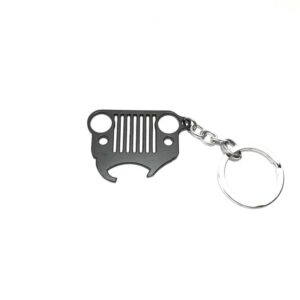 Jeep Grille Key Chain Stainless Steel (With Bottle Opener)