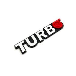 Turbo Performance Metal Emblem Sticker 3D Car Red Silver Grill Badge Logo Sticker For All Cars