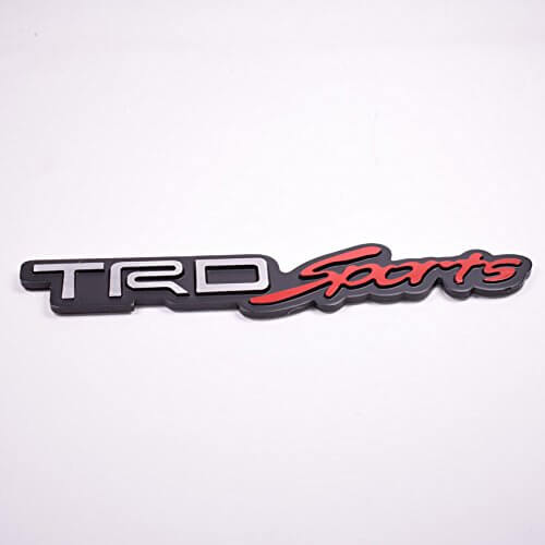 TRD Sports Performance Metal Emblem Sticker 3D Car Red Chrome Grill Badge Logo Sticker - Image 2