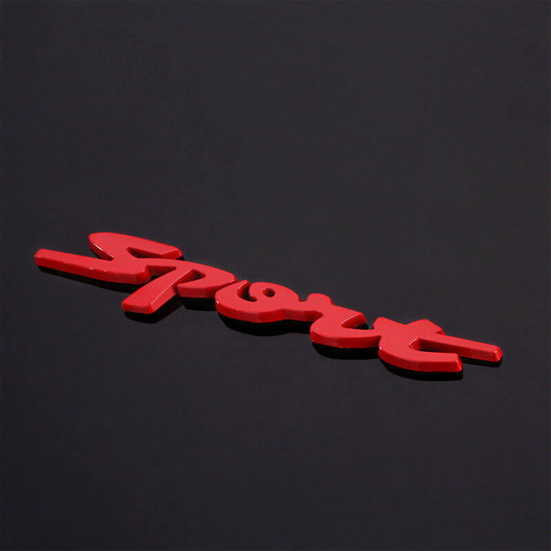 3D Red Cursive Style Sport Logo Emblem Badge Sticker Decal - Image 2